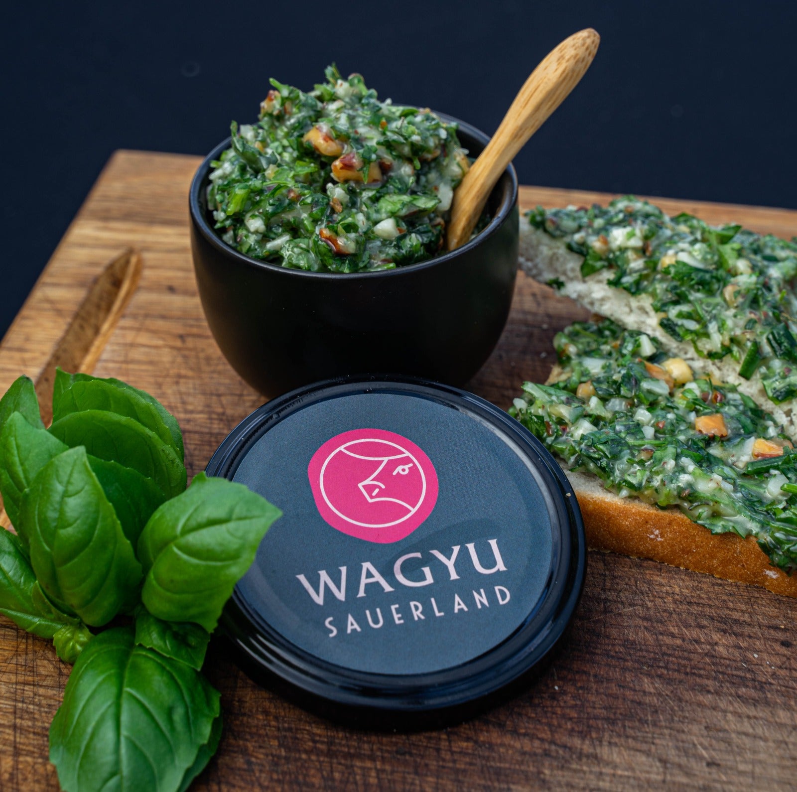 Wagyu pesto refined with herbs - recipe ideas for Wagyu fat – Wagyu Sauerland