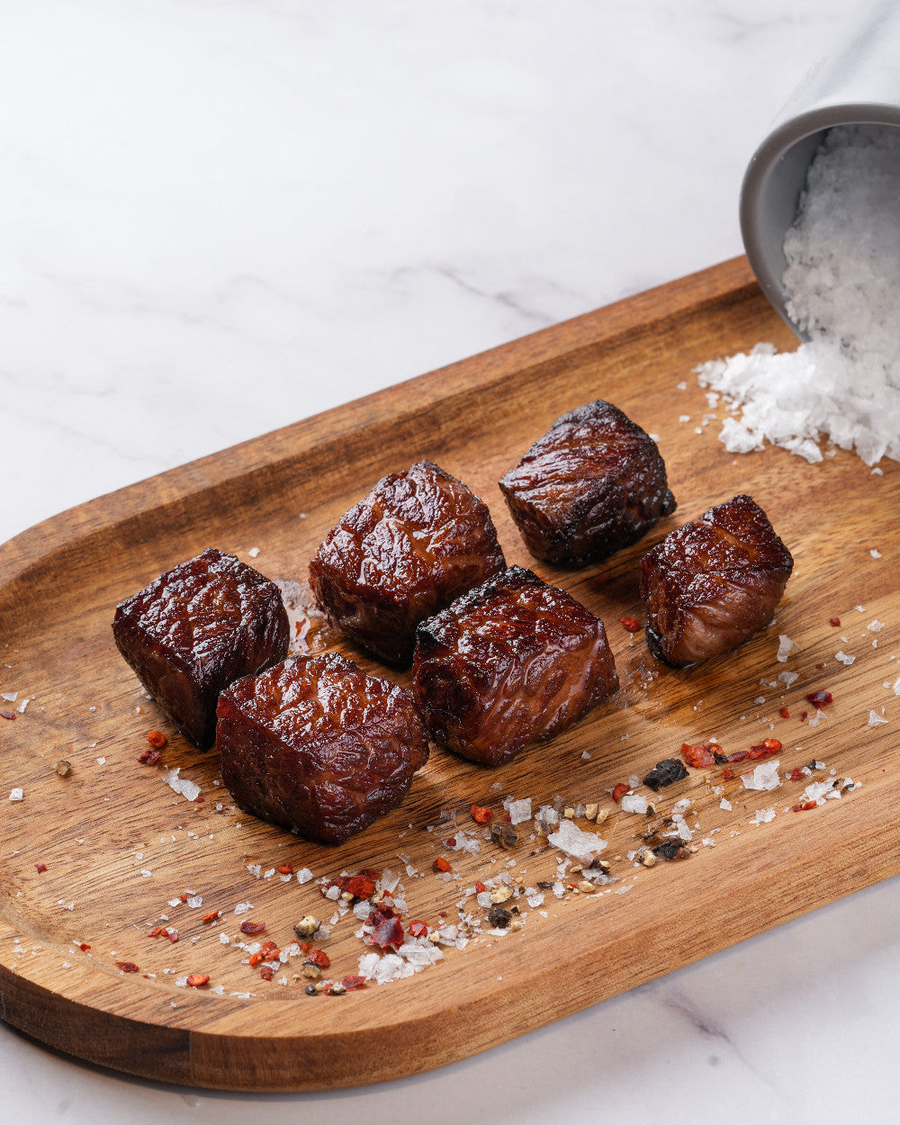 Zarte Wagyu Cubes – Perfekt marmorierte Wagyu-Würfel für intensiven Geschmack und saftige Textur