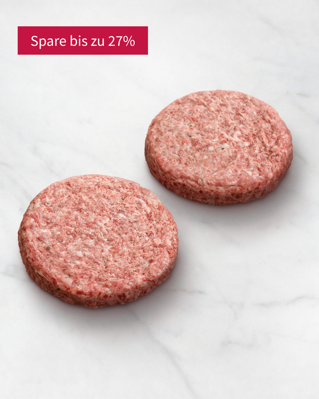 Dry Aged Wagyu Burger Patty, testsieger-fleisch - Wagyu Burger, Wagyu Patties auf weißem Hintergrund, wagyu rind, perfekte burger patties, patties für burger, burger patties tiefgefroren