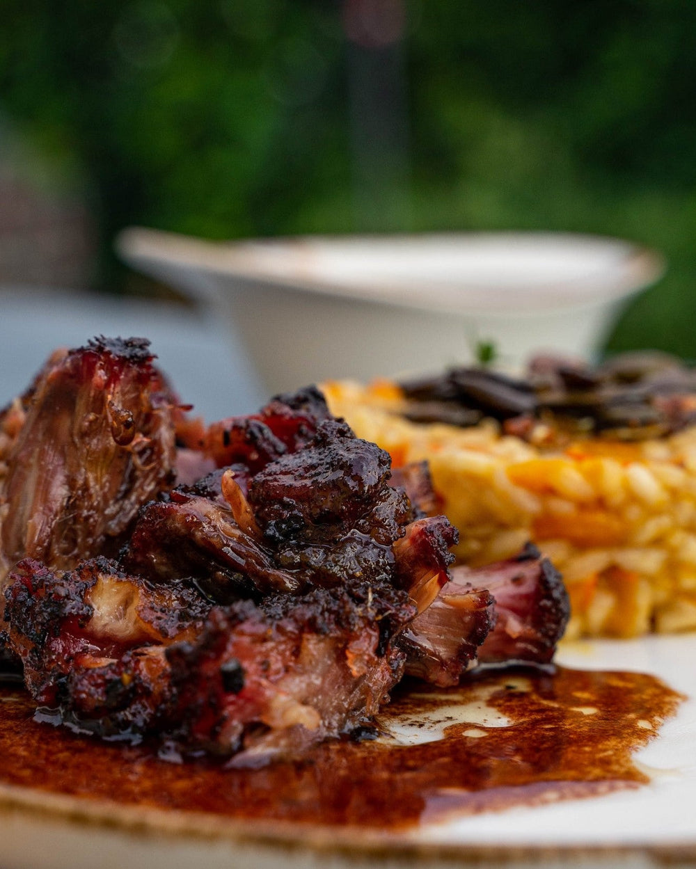 Serviervorschlag Ochsenschwanzfleisch, Rinderstummel, Ochsenzipfel, Rinderzipfel, Wagyu Ochsenschwanz Marinade